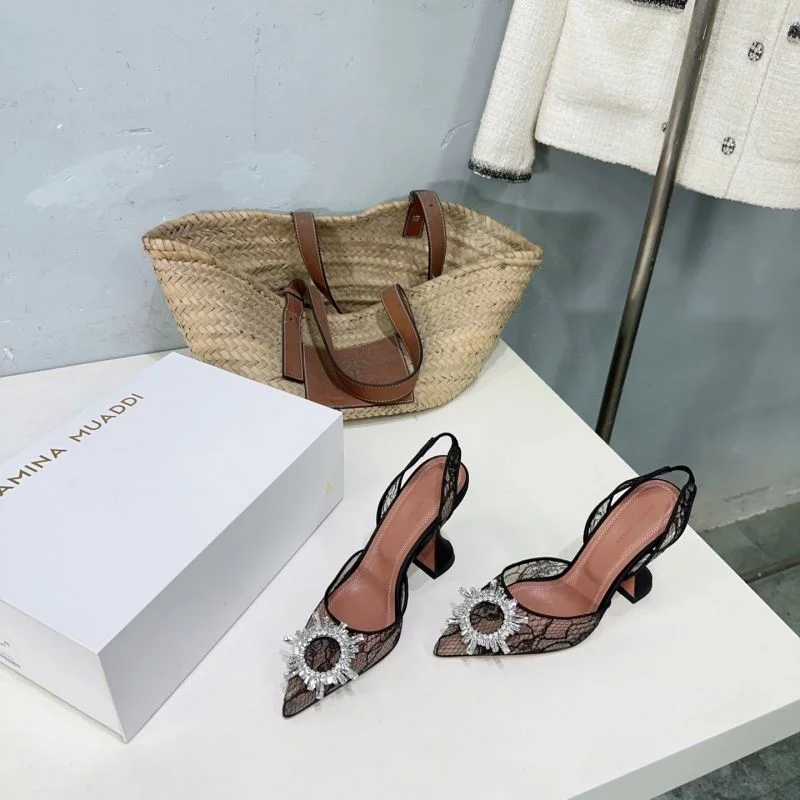 SmoothTexture Amina Muaddi Sandals 13147