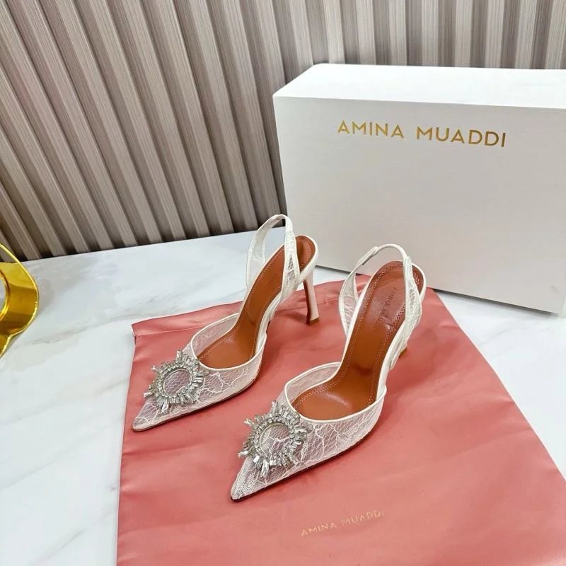 Breathable Amina Muaddi Sandals 13067