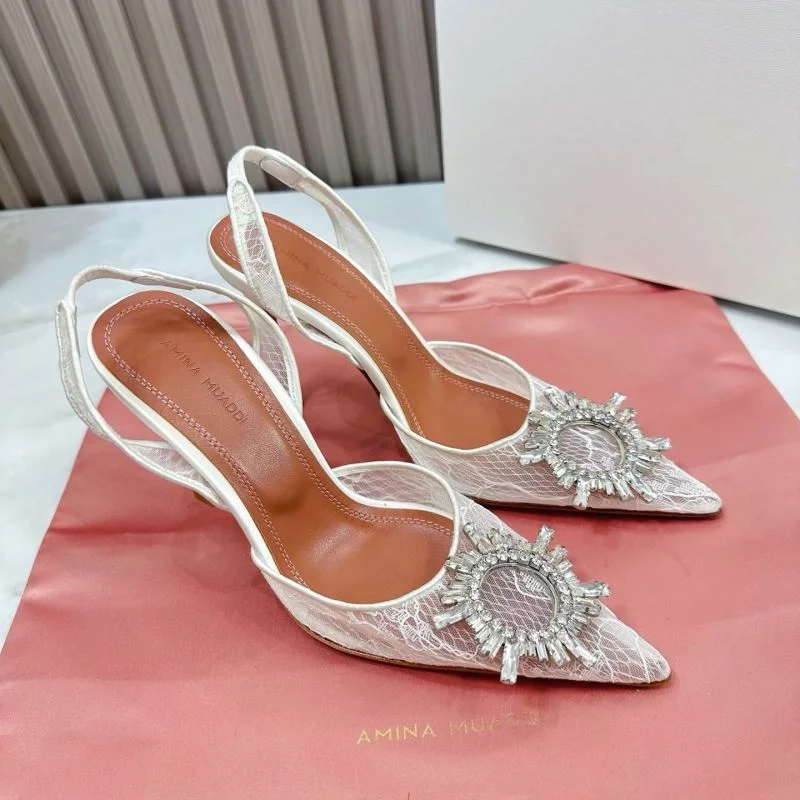 Breathable Amina Muaddi Sandals 13067