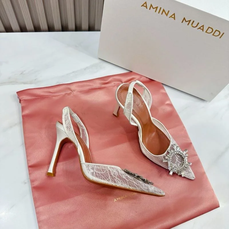 Breathable Amina Muaddi Sandals 13067