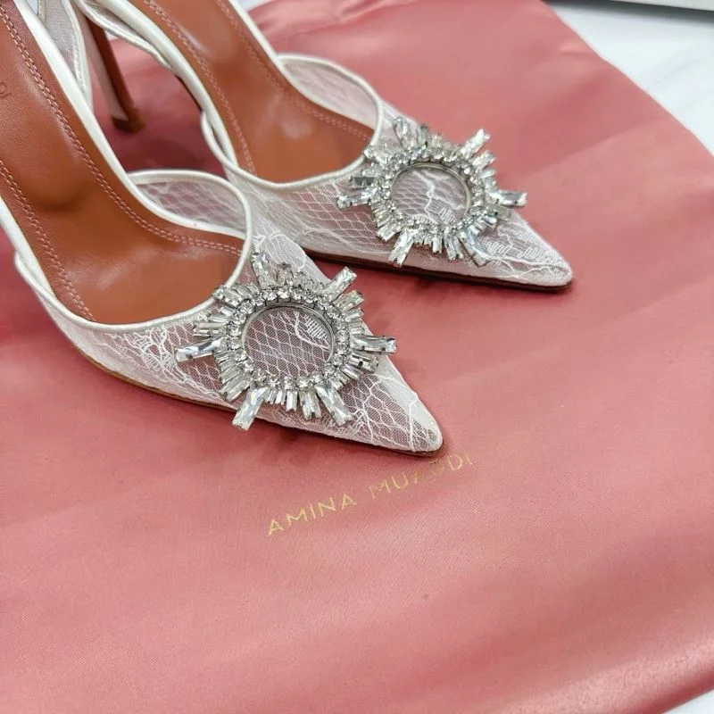 Breathable Amina Muaddi Sandals 13067