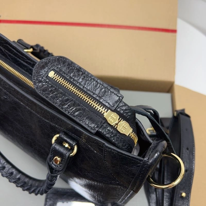 Balenciaga   Gold City S D.Pink Cracked Leather Bag - Italian Luxury Bold 78336