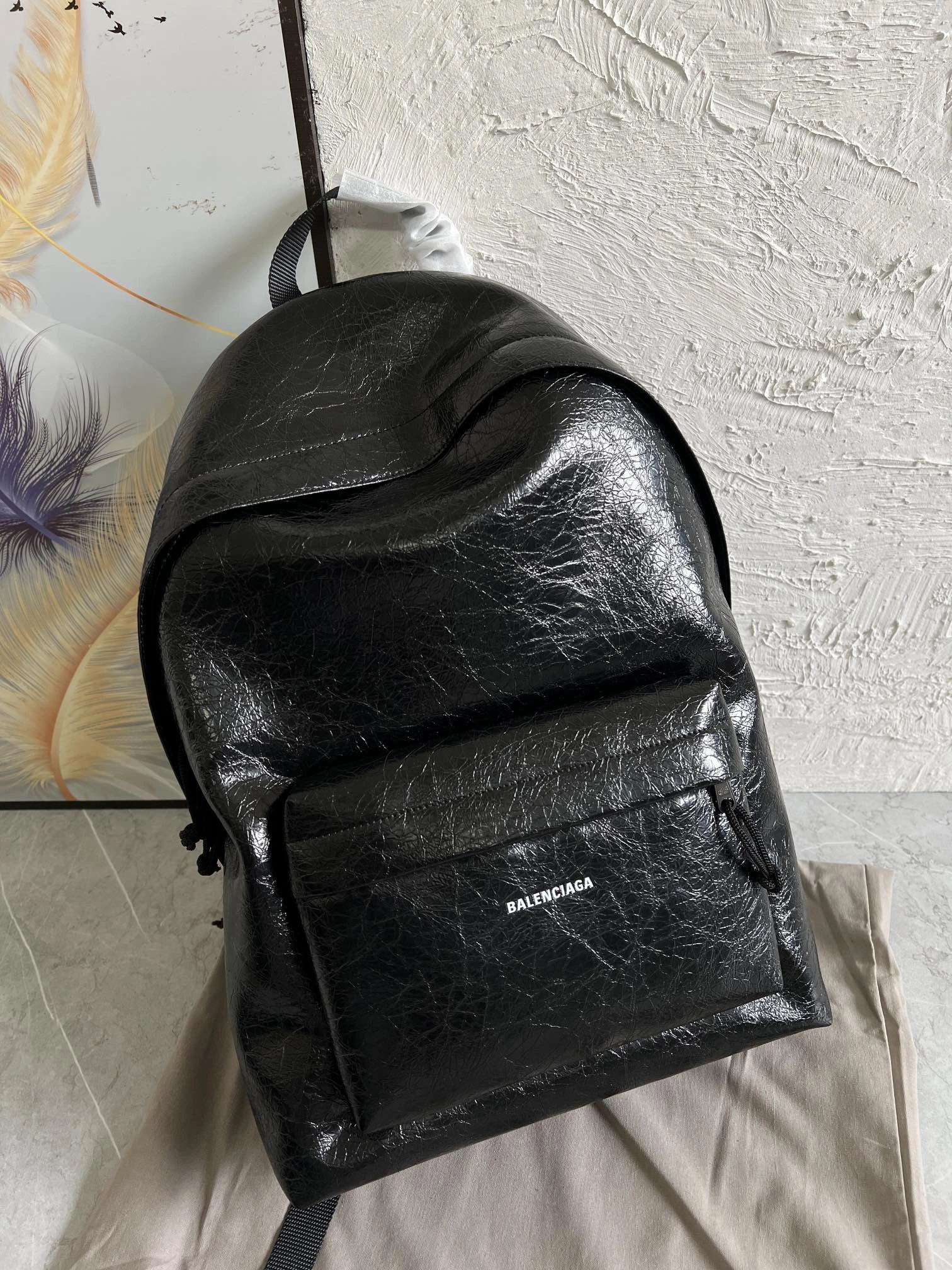 Unique Balenciaga 18SS Calfskin Plain Backpack -  Travel Essential 61060
