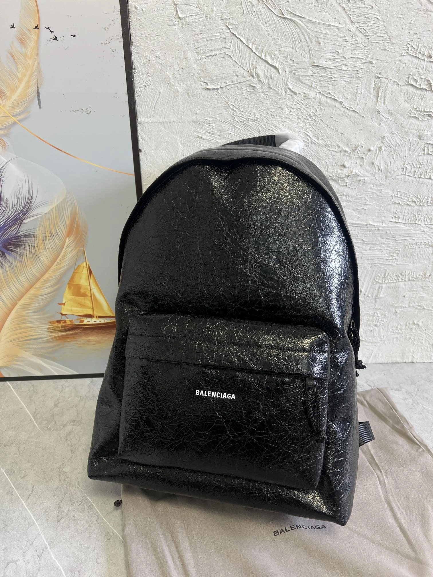 Unique Balenciaga 18SS Calfskin Plain Backpack -  Travel Essential 61060