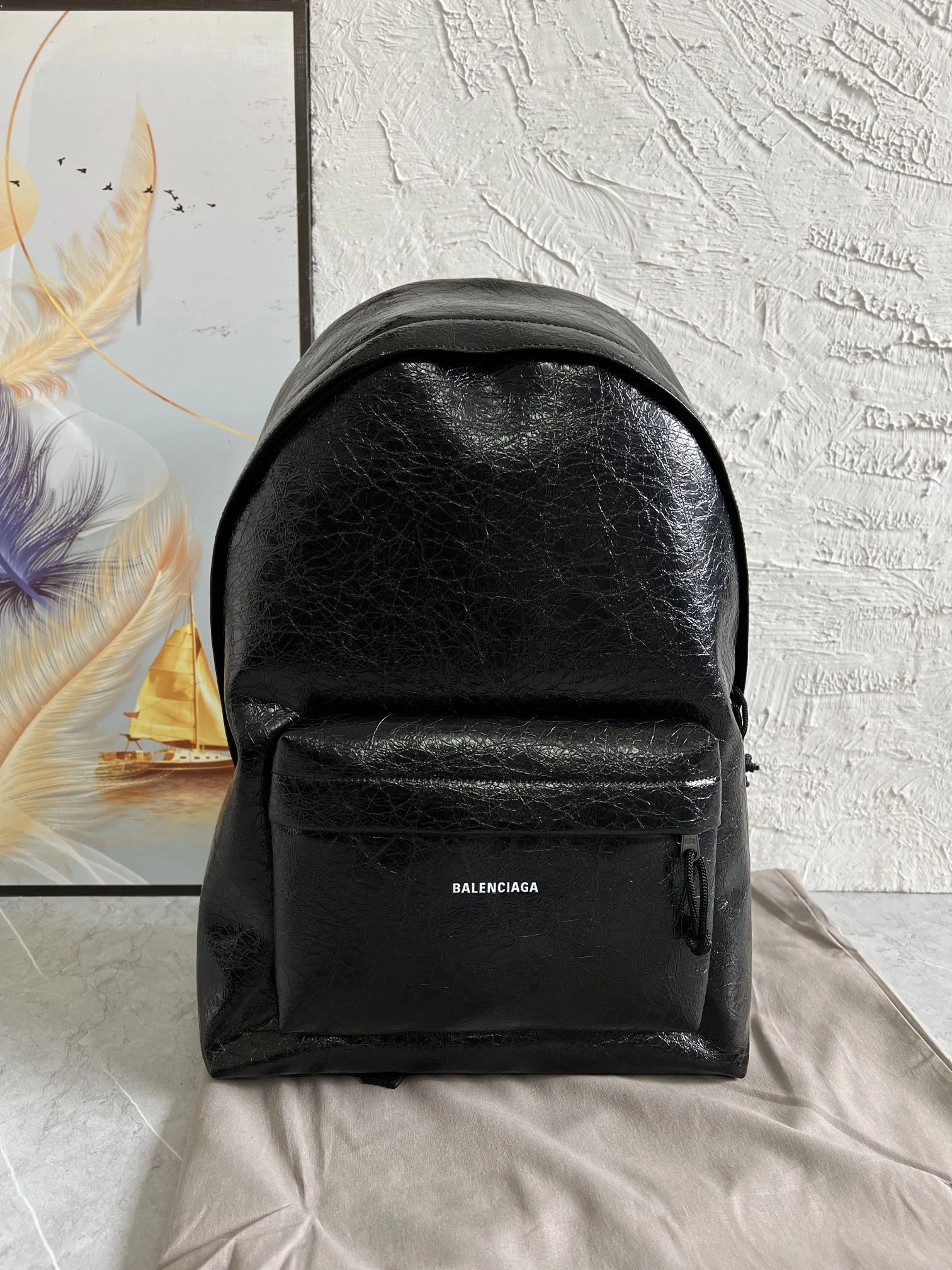 Unique Balenciaga 18SS Calfskin Plain Backpack -  Travel Essential 61060