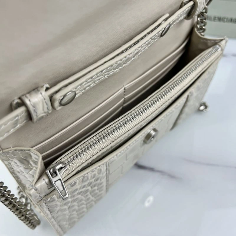 Balenciaga 19cm Hourglass Chain Crossbody Bag with B-Shaped Pull Tab Neat 78643