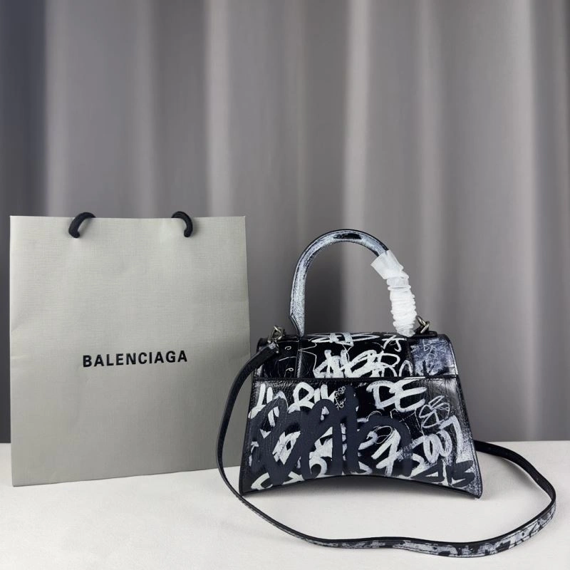 MultiPurpose Balenciaga 2023 Balenciaga Hourglass Crocodile-Patterned Bag -  S 78628
