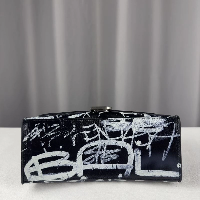 MultiPurpose Balenciaga 2023 Balenciaga Hourglass Crocodile-Patterned Bag -  S 78628