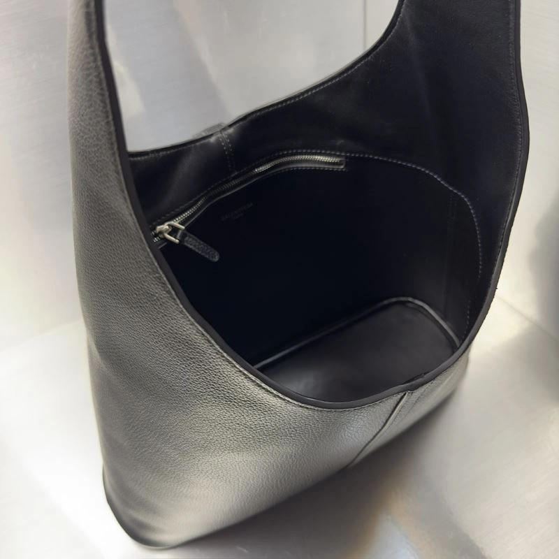 Balenciaga 2024 Large Locker Hobo Bag with Silver Lock Detail SmartChoice 75262
