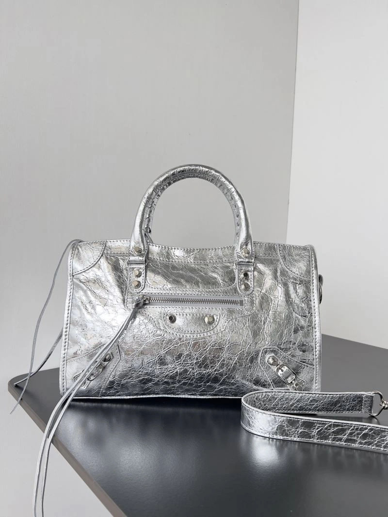 Refined Balenciaga 2024 Le City S Mini Motorcycle Handbag in White 70126
