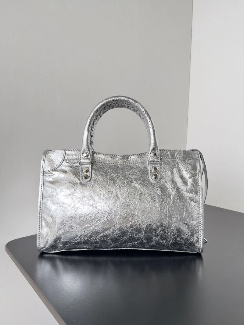 Refined Balenciaga 2024 Le City S Mini Motorcycle Handbag in White 70126