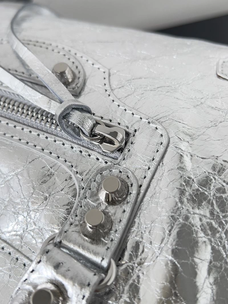 Refined Balenciaga 2024 Le City S Mini Motorcycle Handbag in White 70126