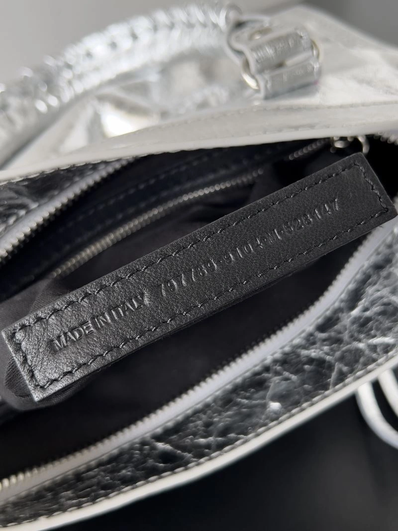 Refined Balenciaga 2024 Le City S Mini Motorcycle Handbag in White 70126