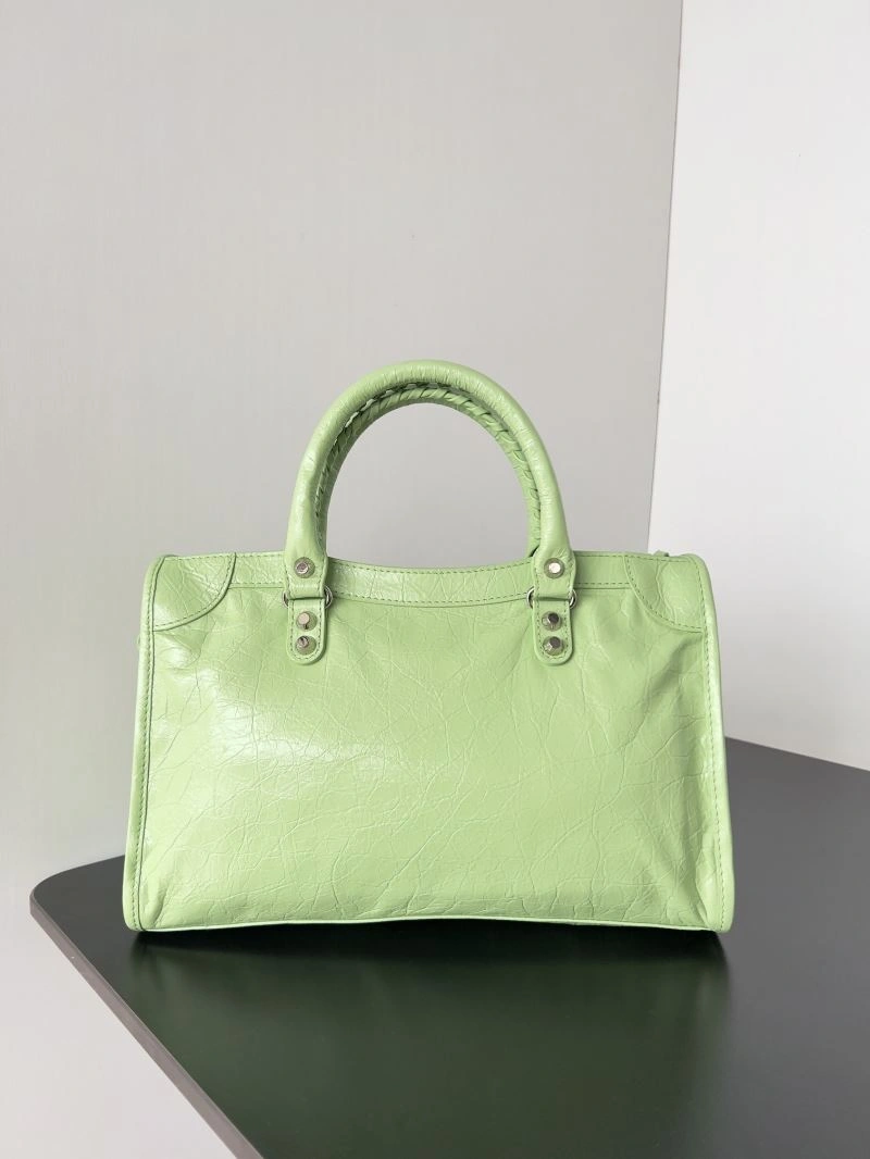 Balenciaga 2024 Le City S  Studded Handbag in Green Reliable 70070