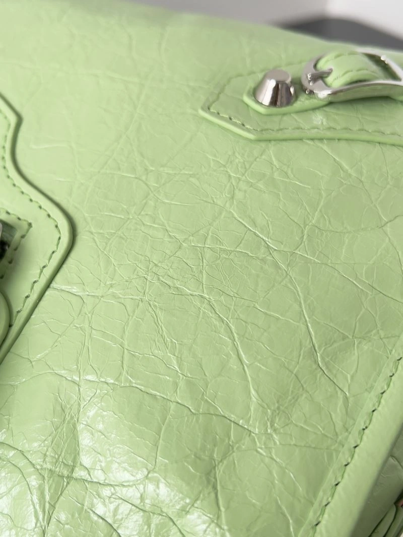 Balenciaga 2024 Le City S  Studded Handbag in Green Reliable 70070