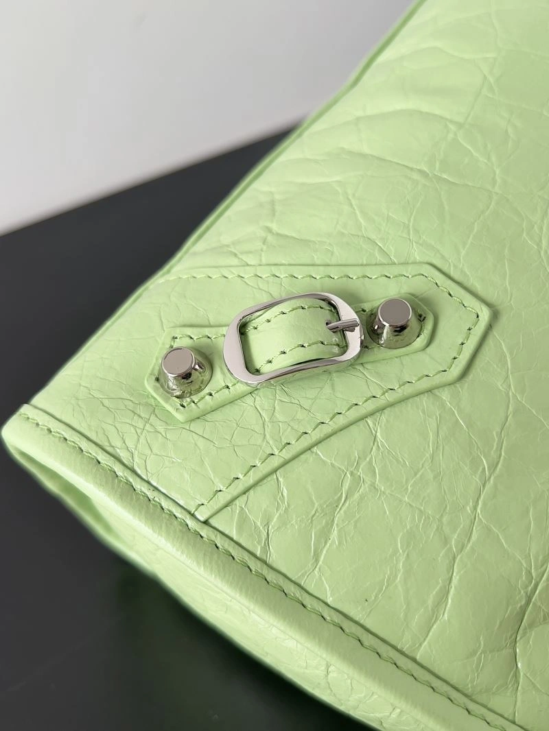 Balenciaga 2024 Le City S  Studded Handbag in Green Reliable 70070