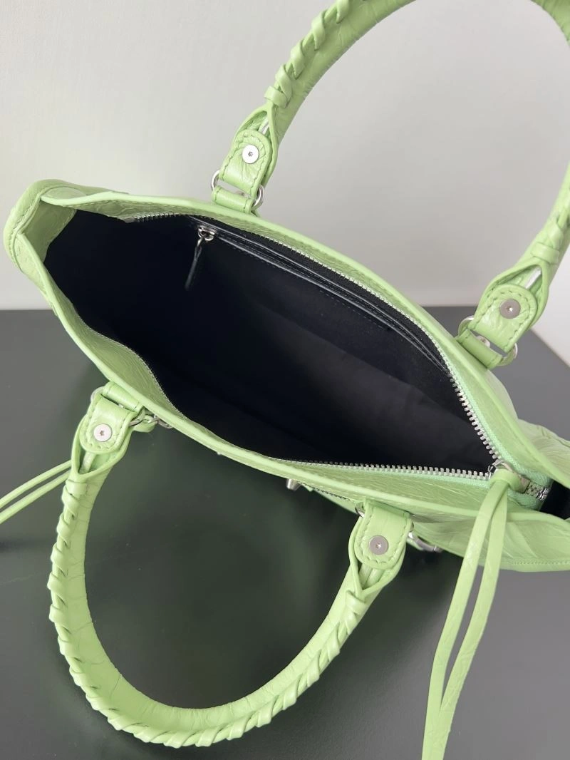 Balenciaga 2024 Le City S  Studded Handbag in Green Reliable 70070