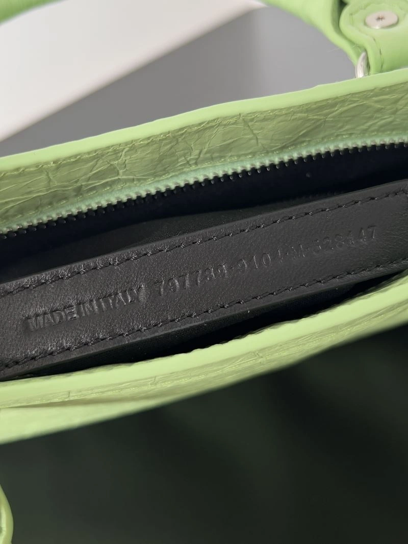 Balenciaga 2024 Le City S  Studded Handbag in Green Reliable 70070
