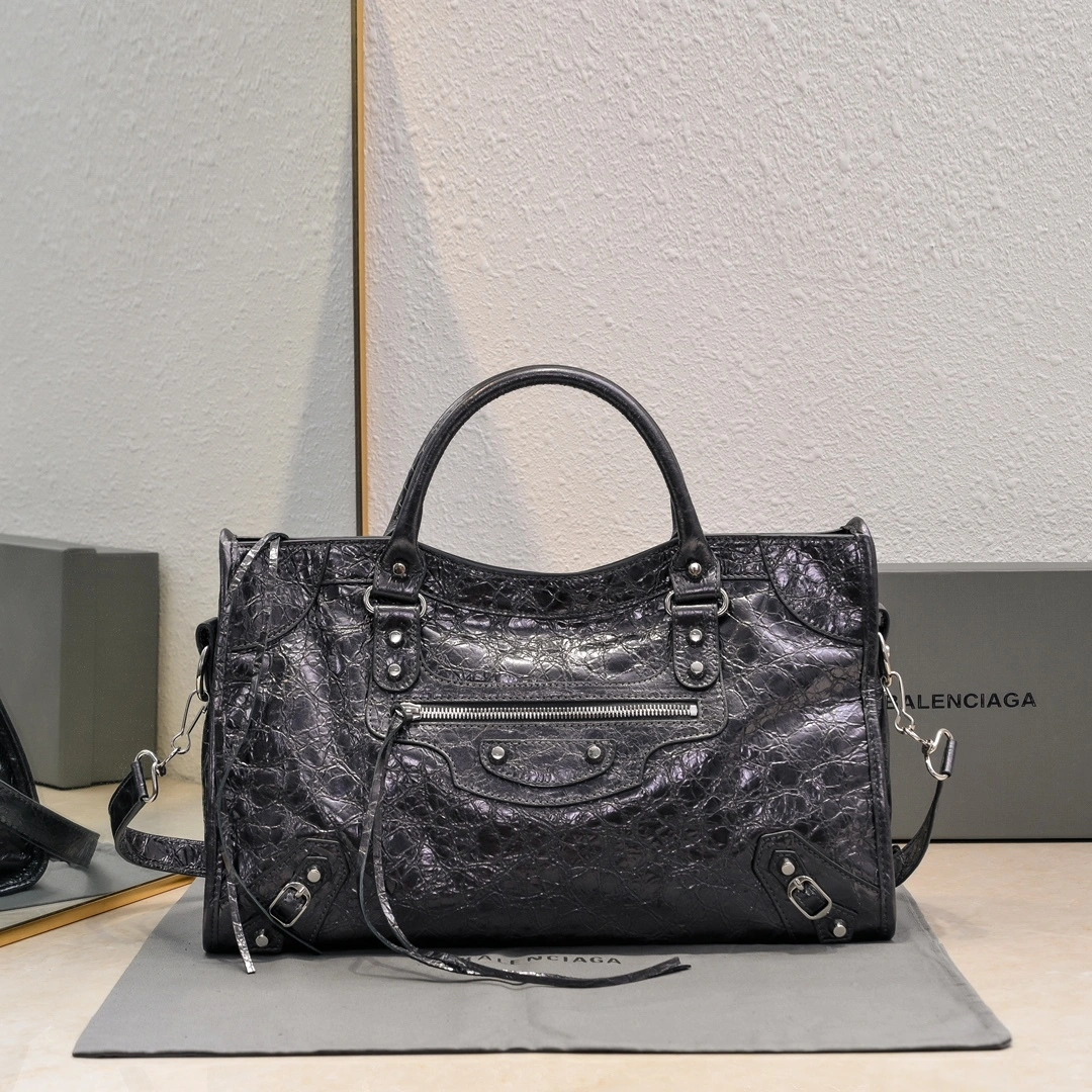 Balenciaga 2024 Lie City  Motorcycle Bag FreshLook 61062