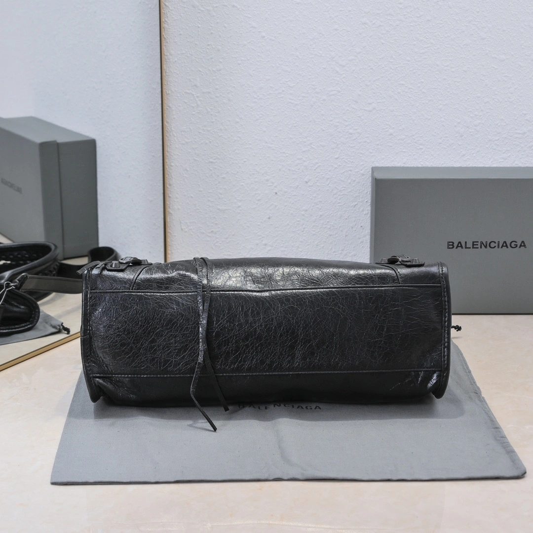 Balenciaga 2024 Lie City Leather Motorcycle Bag TravelReady 61079