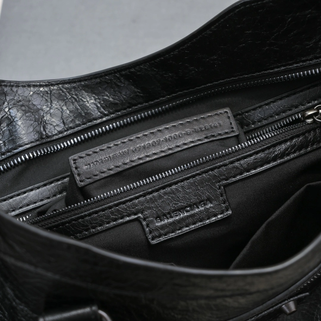 Balenciaga 2024 Lie City Leather Motorcycle Bag TravelReady 61079