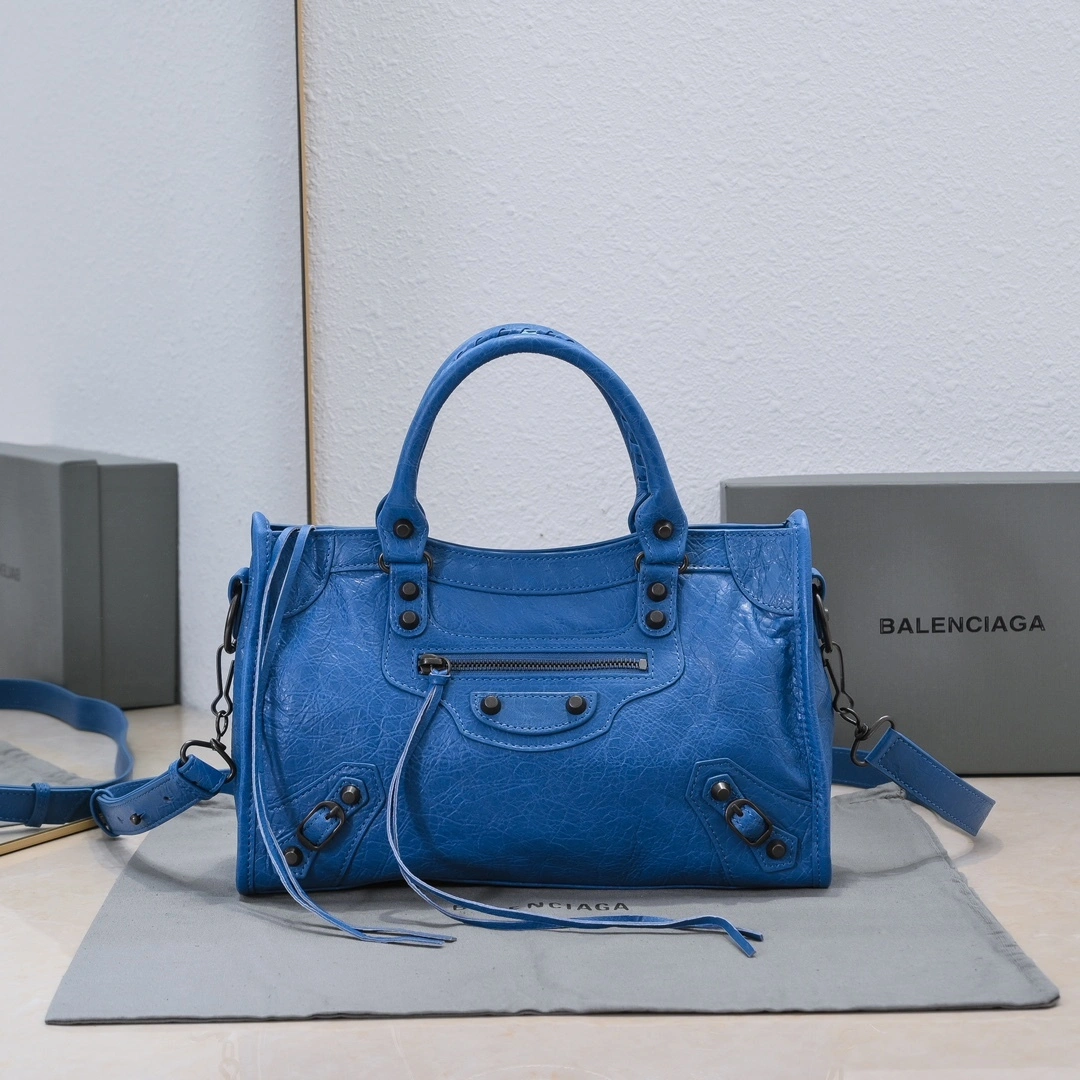 OdorResistant Balenciaga 2024 Lie City Motorcycle Bag -  Revived 61081
