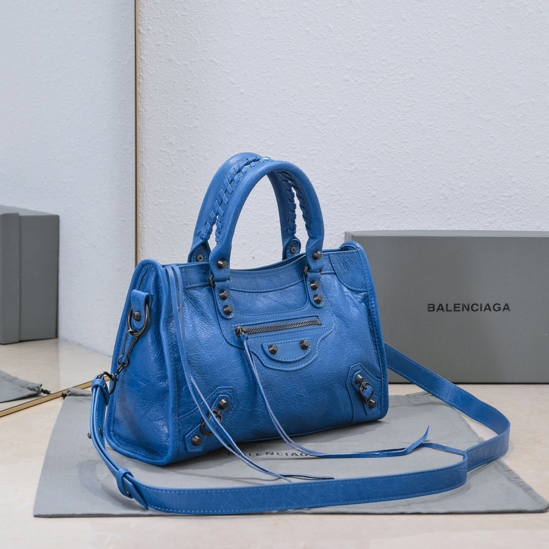 OdorResistant Balenciaga 2024 Lie City Motorcycle Bag -  Revived 61081