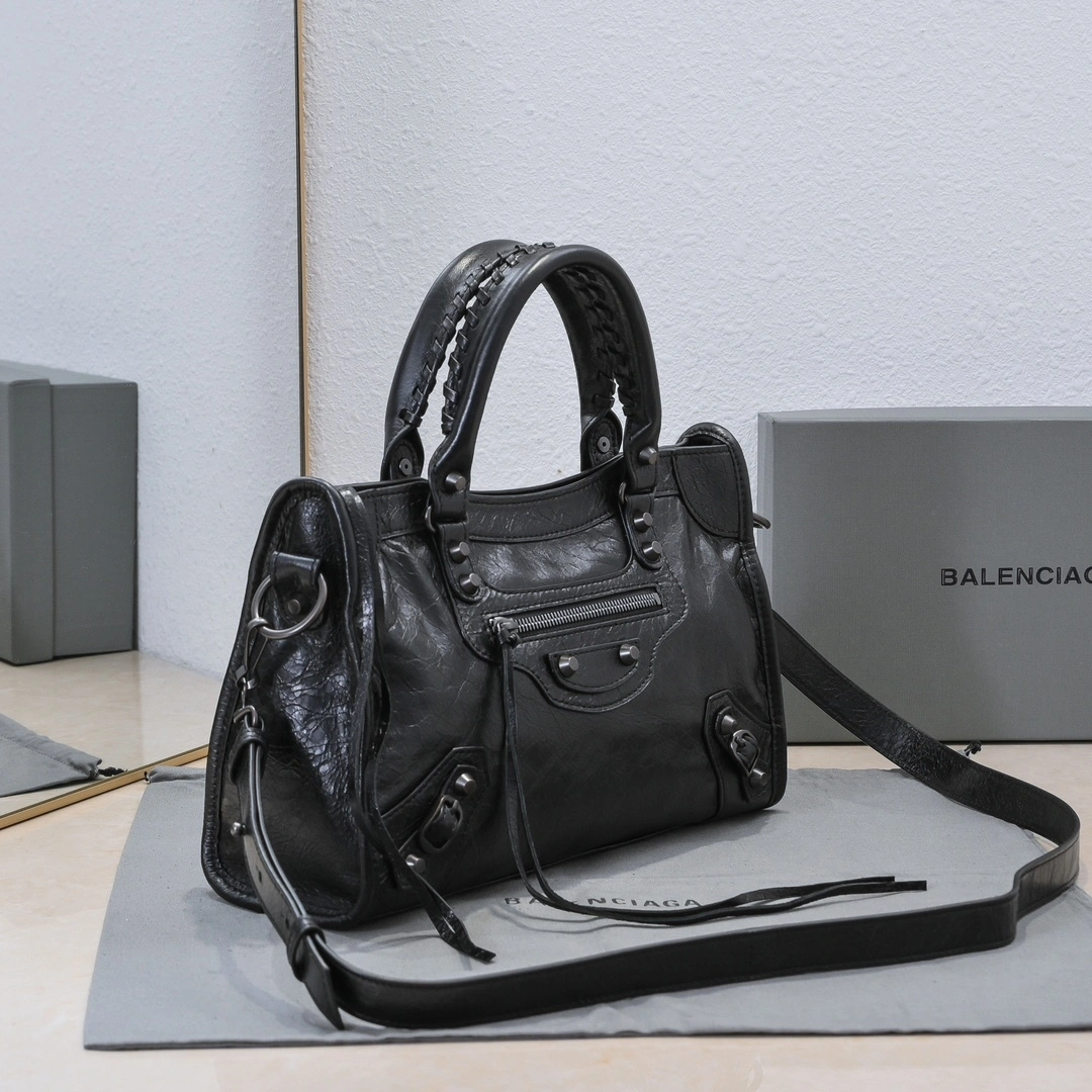 Refined Balenciaga 2024 Lie City Motorcycle Bag - Retro  Reimagined 61053
