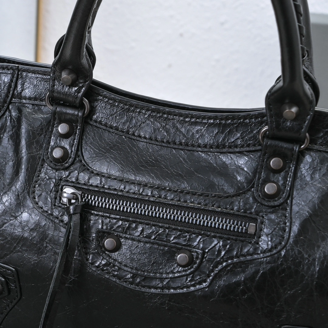 Refined Balenciaga 2024 Lie City Motorcycle Bag - Retro  Reimagined 61053