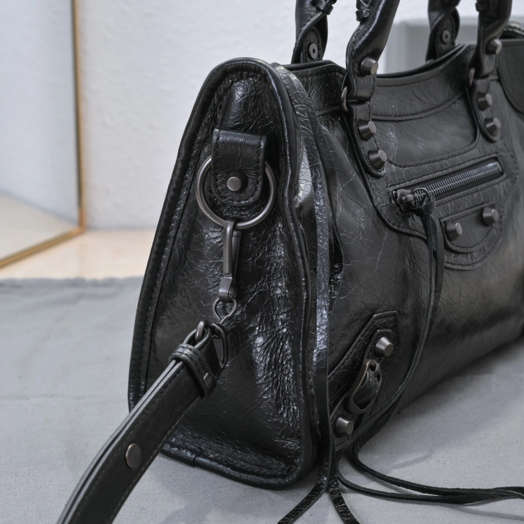 Refined Balenciaga 2024 Lie City Motorcycle Bag - Retro  Reimagined 61053