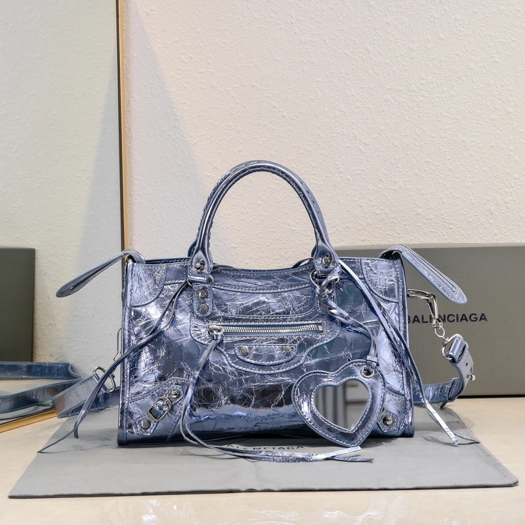 Casual Balenciaga 2024 Lie City Motorcycle Bag - Vintage Revival 61050