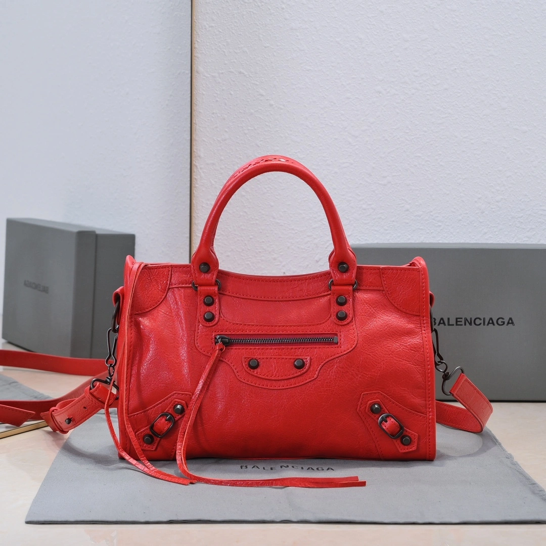 SmartChoice Balenciaga 2024 Lie City Retro Motorcycle Bag - Medium Size 61088