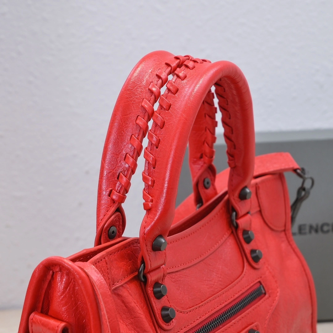 SmartChoice Balenciaga 2024 Lie City Retro Motorcycle Bag - Medium Size 61088