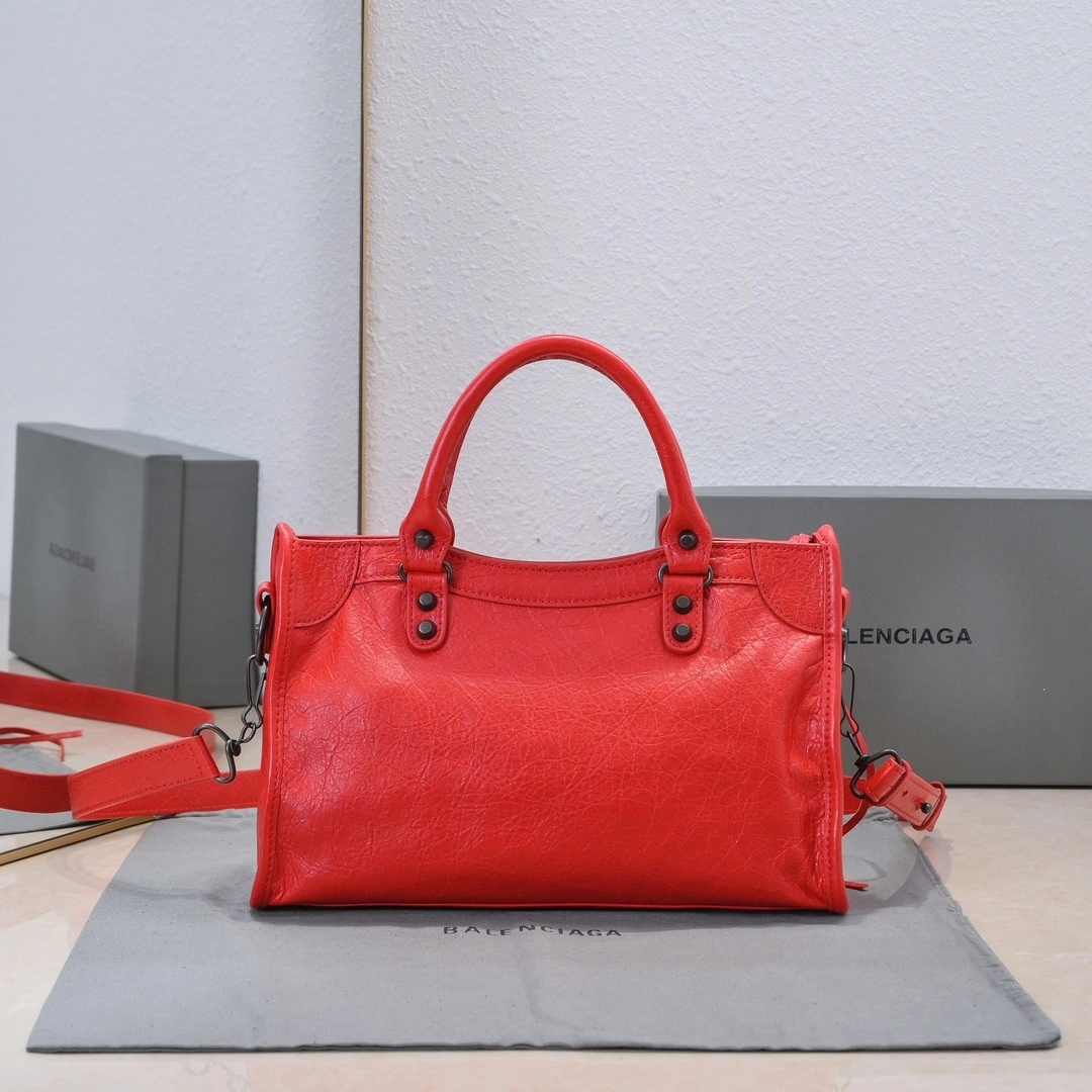 SmartChoice Balenciaga 2024 Lie City Retro Motorcycle Bag - Medium Size 61088