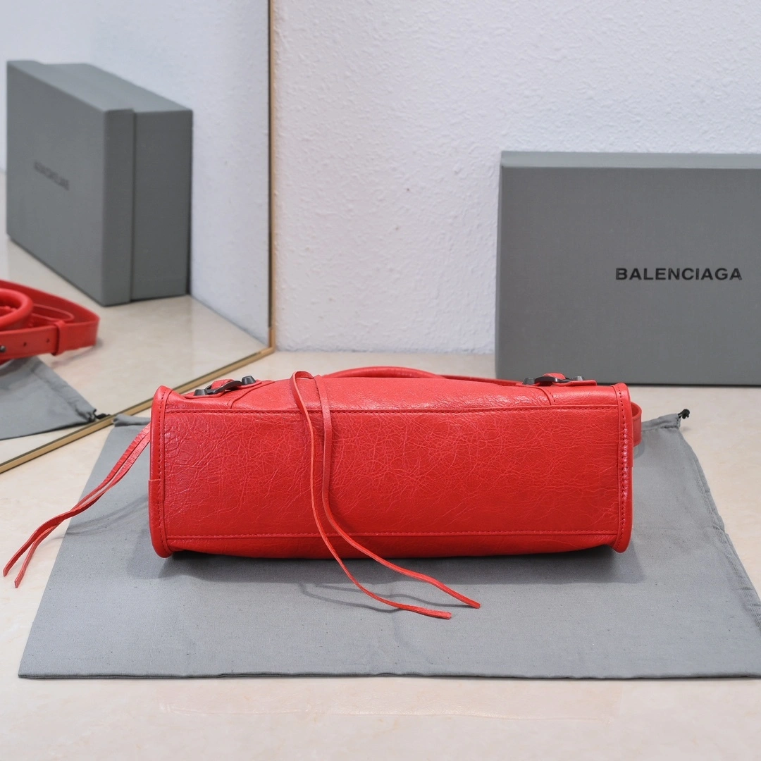 SmartChoice Balenciaga 2024 Lie City Retro Motorcycle Bag - Medium Size 61088