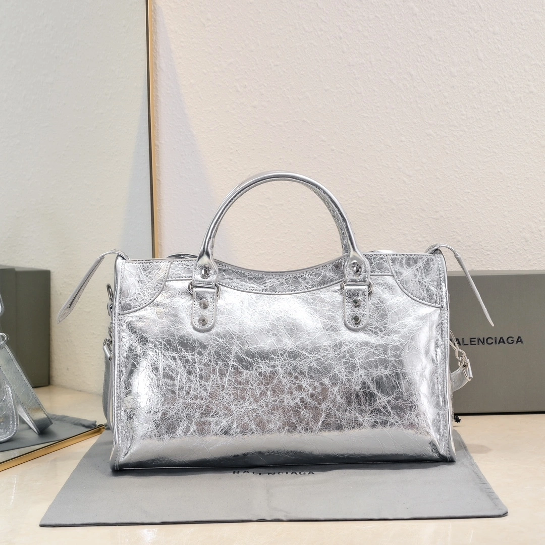 Balenciaga 2024 Lie City Studded Motorcycle Bag - Medium Size Youthful 61034