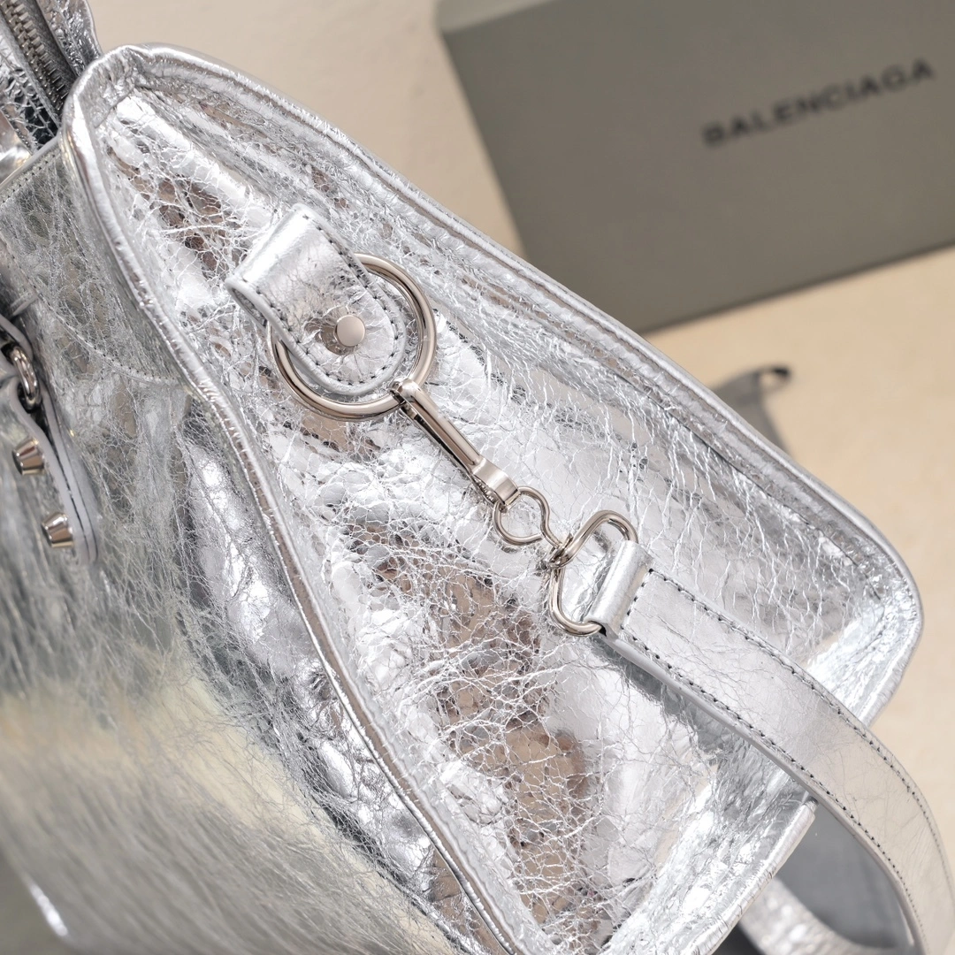 Balenciaga 2024 Lie City Studded Motorcycle Bag - Medium Size Youthful 61034