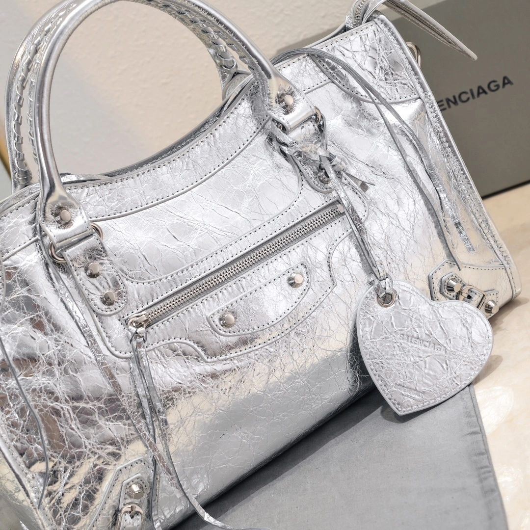Balenciaga 2024 Lie City Studded Motorcycle Bag - Medium Size Youthful 61034