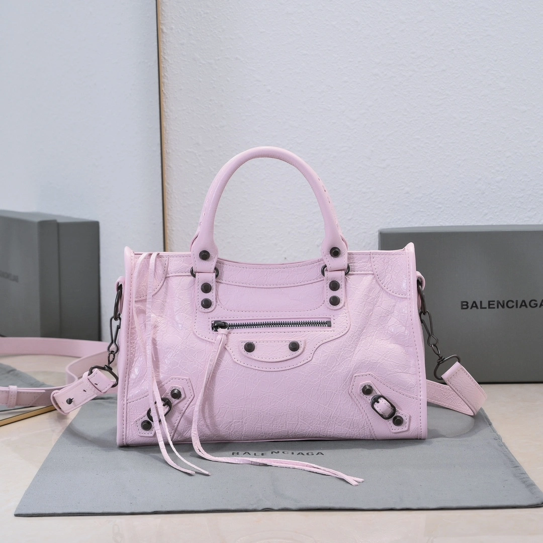 Practical Balenciaga 2024 Lie City Studded Motorcycle Bag 61054