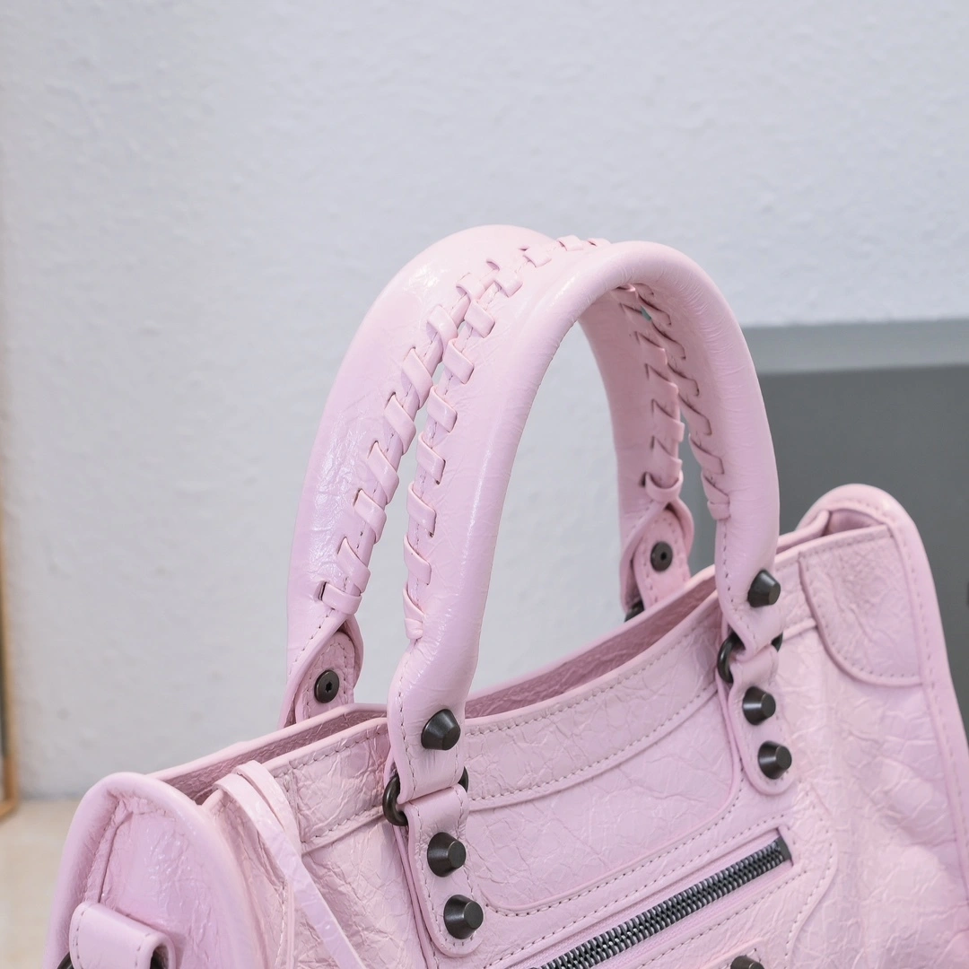 Practical Balenciaga 2024 Lie City Studded Motorcycle Bag 61054