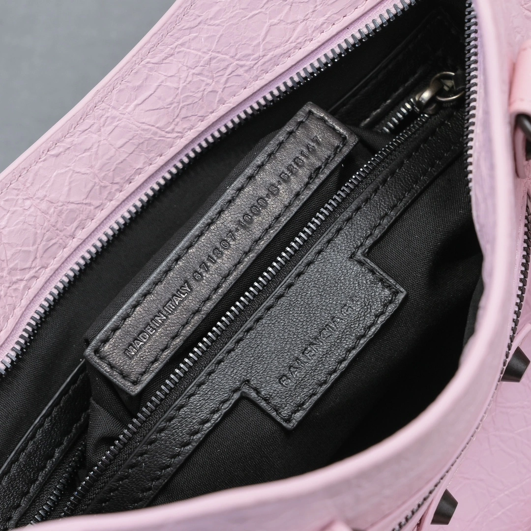 Practical Balenciaga 2024 Lie City Studded Motorcycle Bag 61054