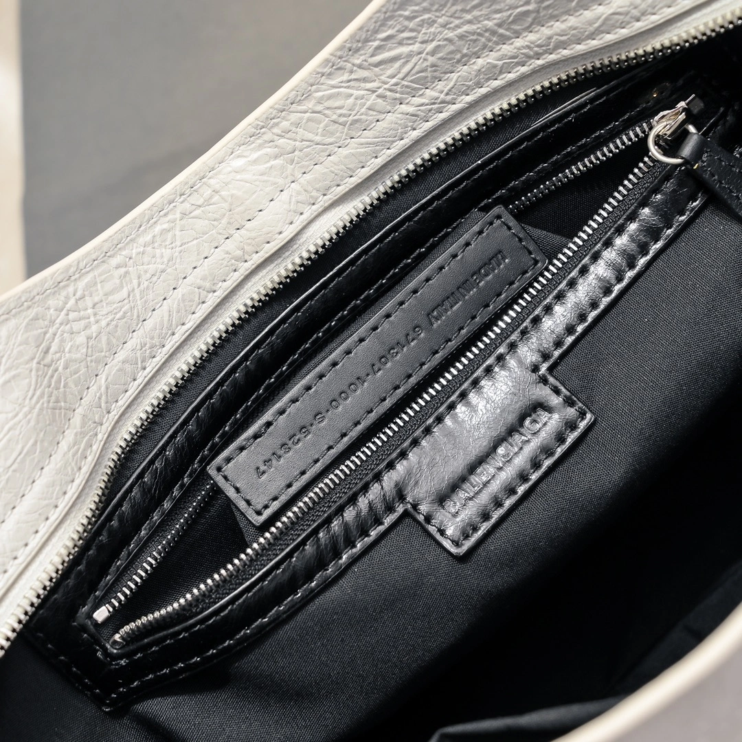 Modern Balenciaga 2024 Lie City Studded Motorcycle Bag 61039