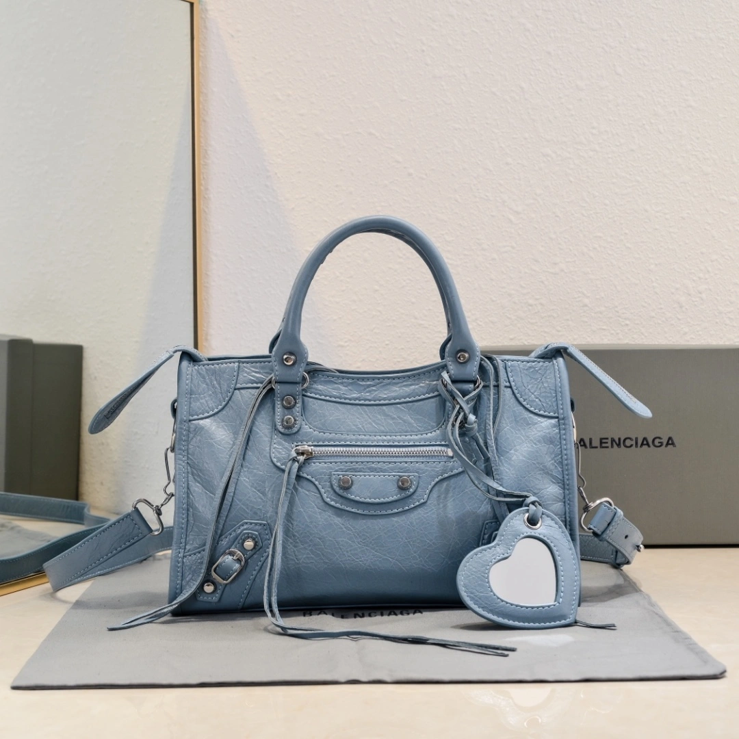 OnTrend Balenciaga 2024 Lie City Studded Motorcycle Bag 61042