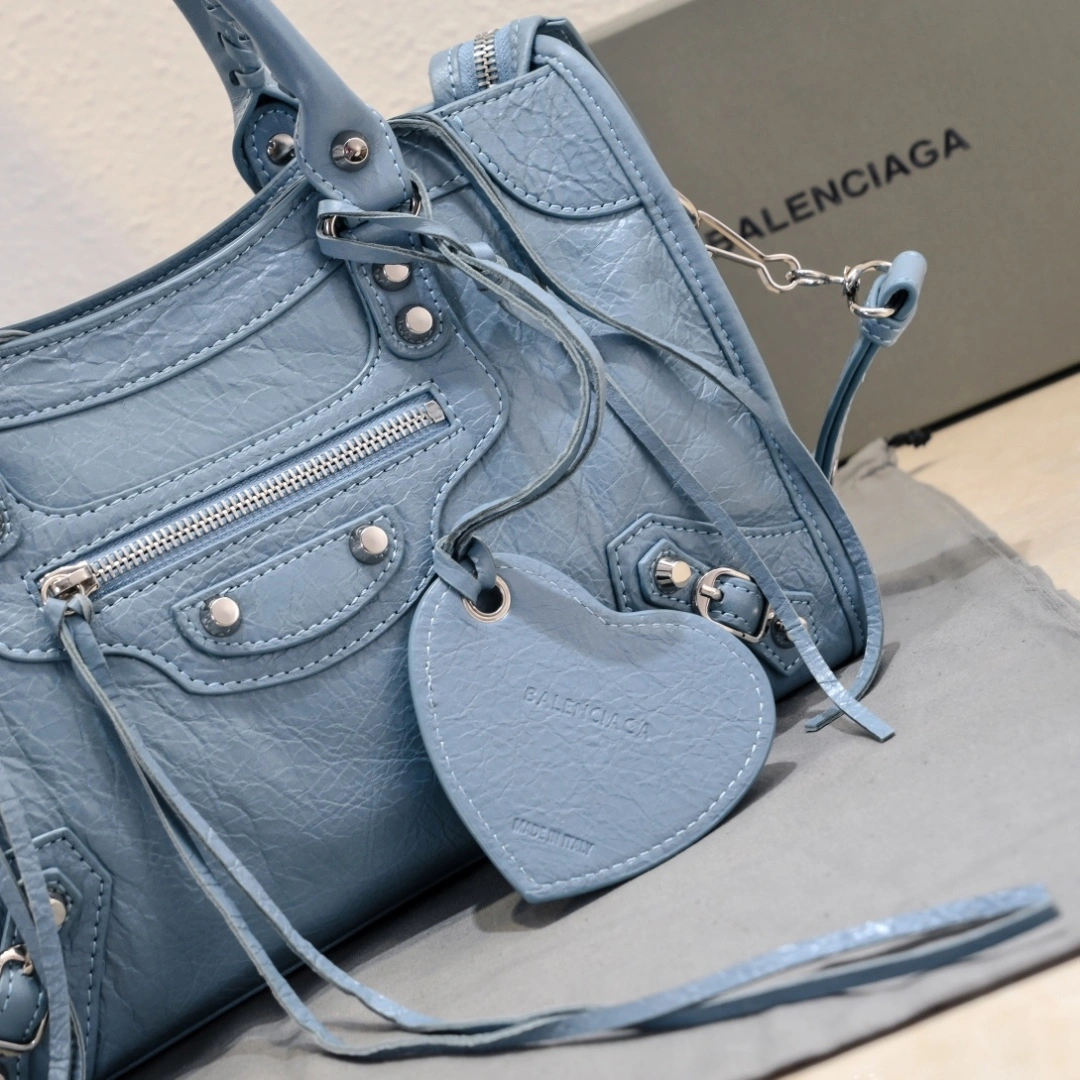 OnTrend Balenciaga 2024 Lie City Studded Motorcycle Bag 61042