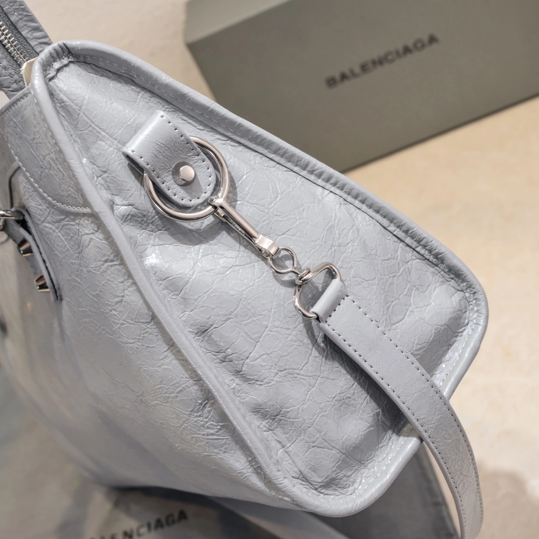 Lightweight Balenciaga 2024 Lie City Studded Motorcycle Bag 61032