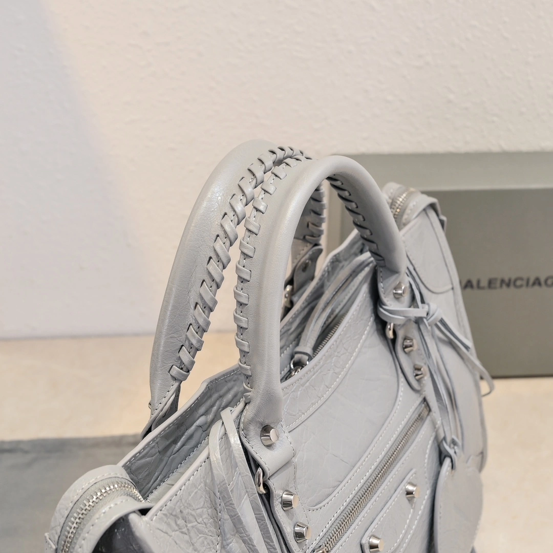 Lightweight Balenciaga 2024 Lie City Studded Motorcycle Bag 61032