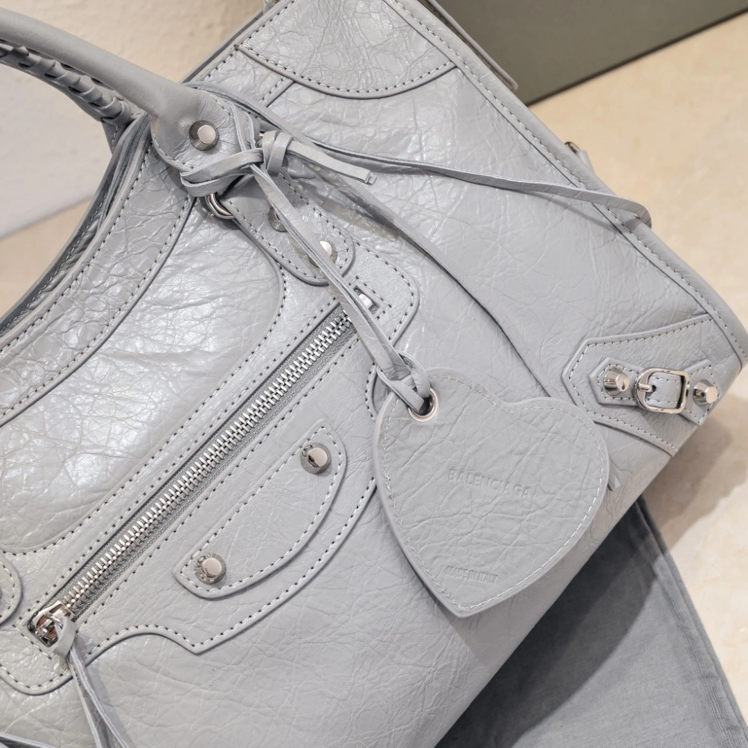 Lightweight Balenciaga 2024 Lie City Studded Motorcycle Bag 61032