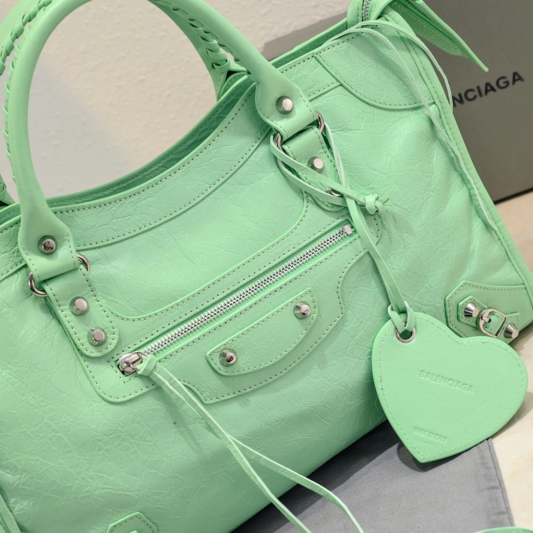 Durable Balenciaga 2024 Lie City Studded Motorcycle Bag 61029
