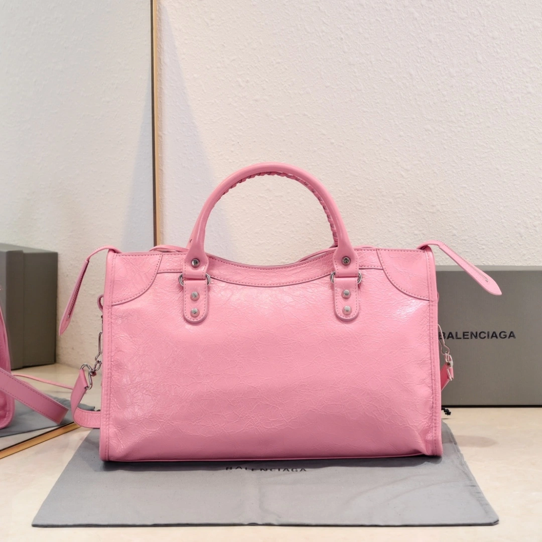Stretchable Balenciaga 2024 Lie City Studded Motorcycle Bag 61026