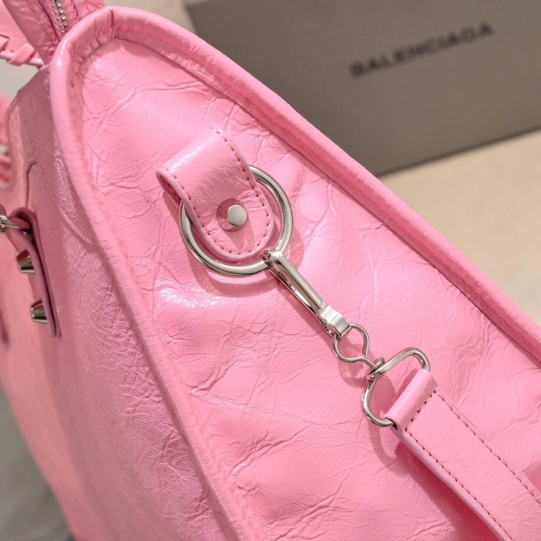 Stretchable Balenciaga 2024 Lie City Studded Motorcycle Bag 61026